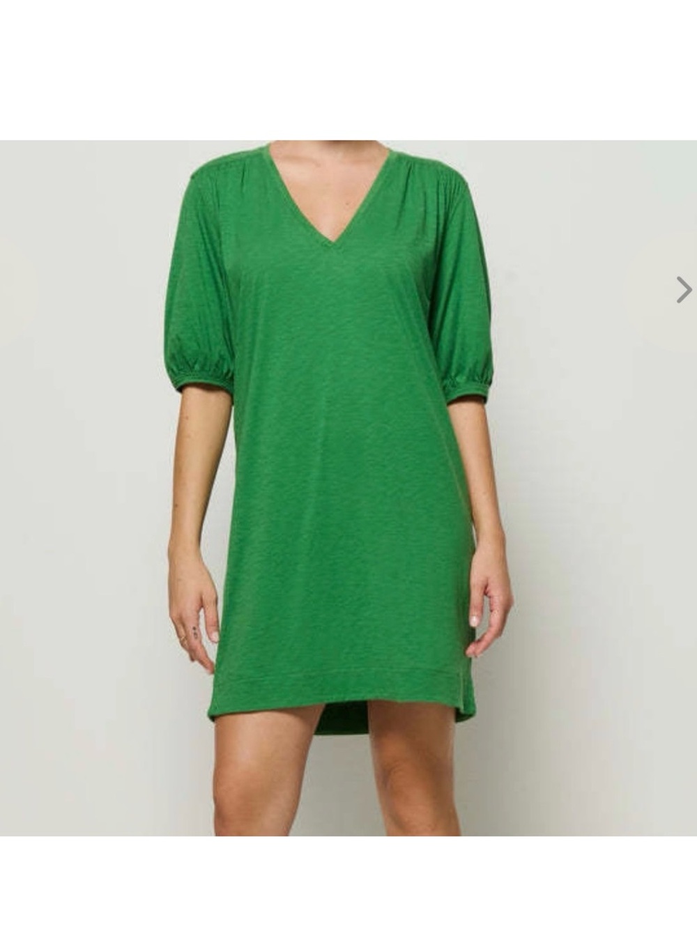 Nation LTD Lea T Shirt Dress Green Pima Cotton Medium
